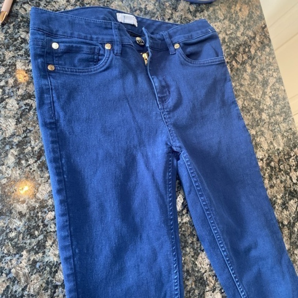 Crown & Ivy Kids Size 14 Blue Jeans Cotton Blend 245